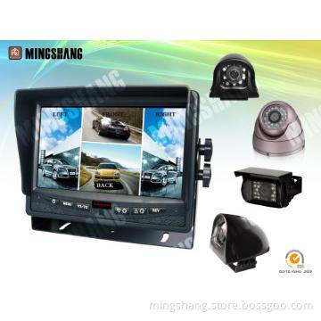 7 inch quad rear view system with high  brightness and resolution